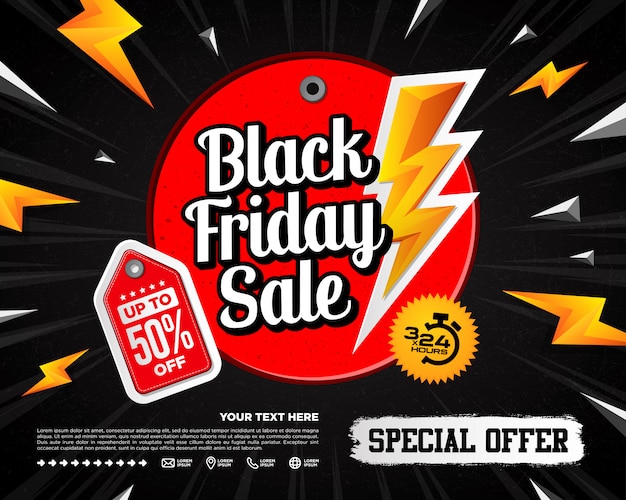 Black friday sale banners template design