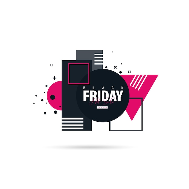 Black Friday sale on BLACK background. Vector illustration. web page,banner.