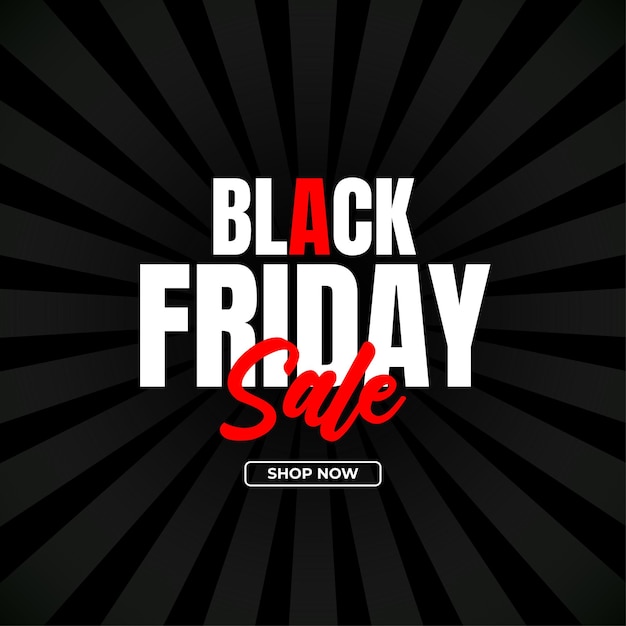 Vector black friday sale black background with waves style new design