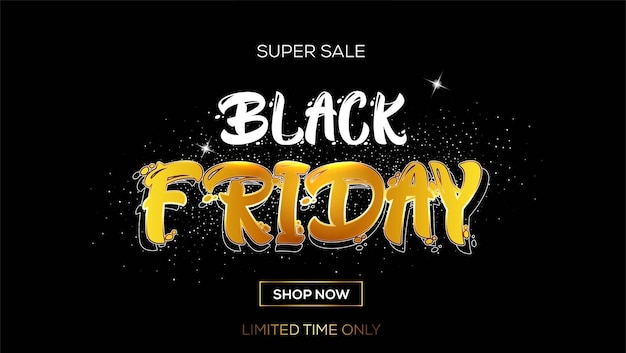 Black friday sale black banner