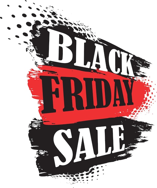 Black Friday Sale Brush Stroke Isolated Background