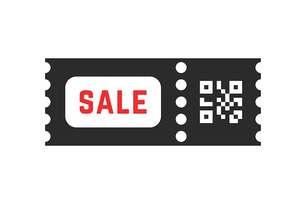 Black friday sale coupon with qr code