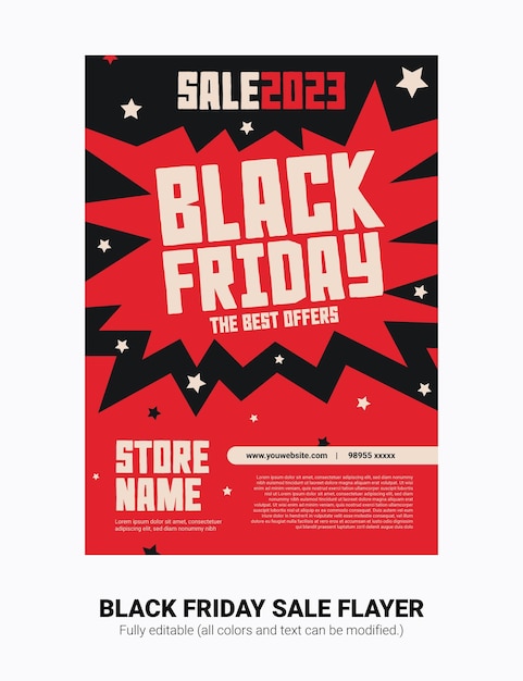 Vettore black friday vendita creativo flayer