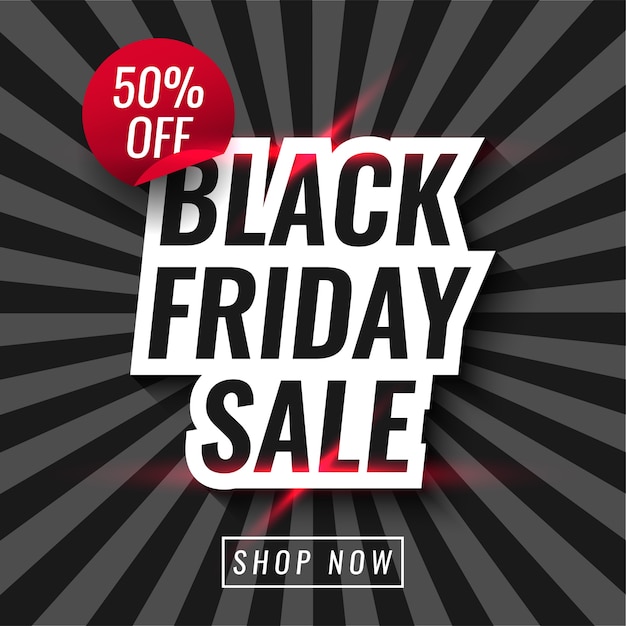 Black friday sale design 50% off