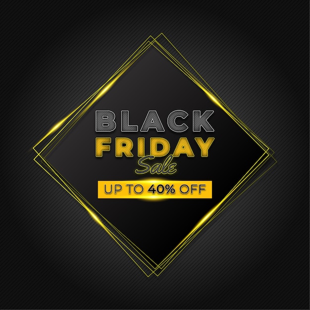 Black friday sale design banner template