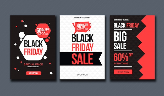 Black friday sale design template. conceptual layout for banner and print.