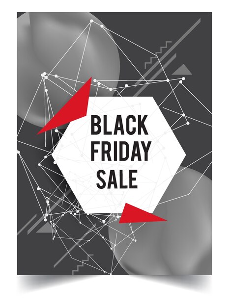 Vettore modello di progettazione di vendita di black friday con design moderno e semplice.