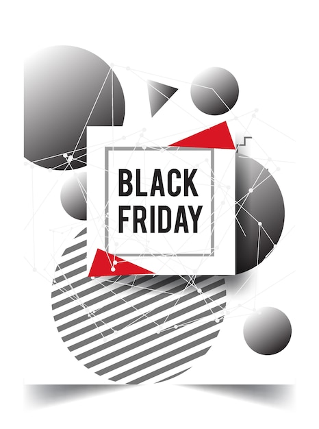 Black friday sale design template with modern and simple design.