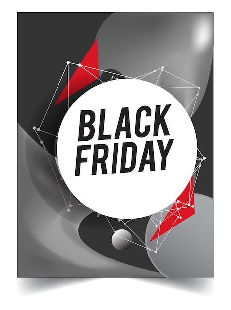 Vettore modello di progettazione di vendita di black friday con design moderno e semplice.