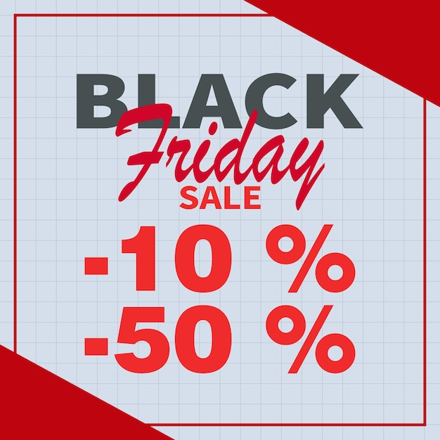 Vector black friday sale discount poster flyer social media post design