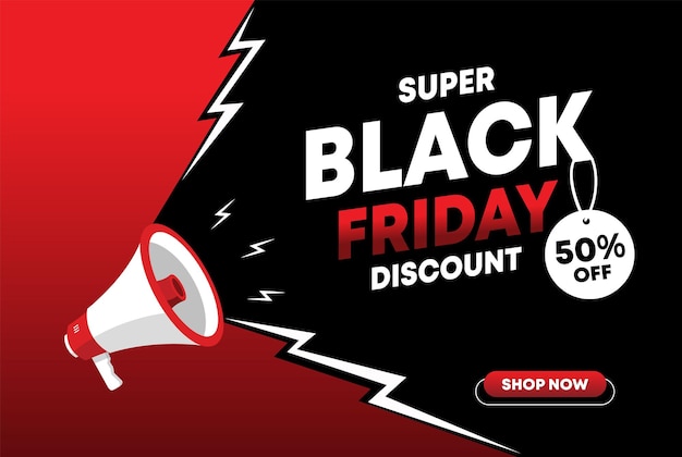 Black friday sale discount promo offer poster l Social media post black friday realistic