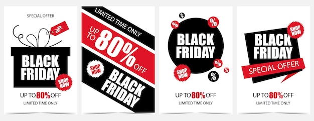 Black Friday sale and discount promotional banner, poster, leaflet or flyer.