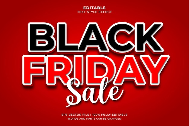 Black Friday Sale Editable Text Effect