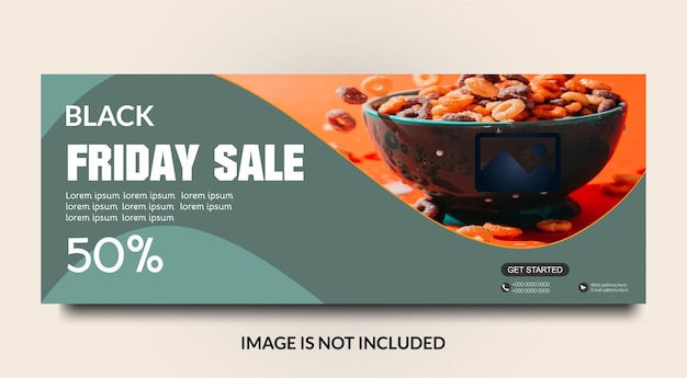 Black Friday sale Facebook cover and web banner template