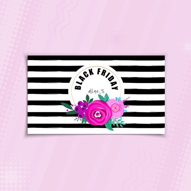 Black friday, sale flower banner