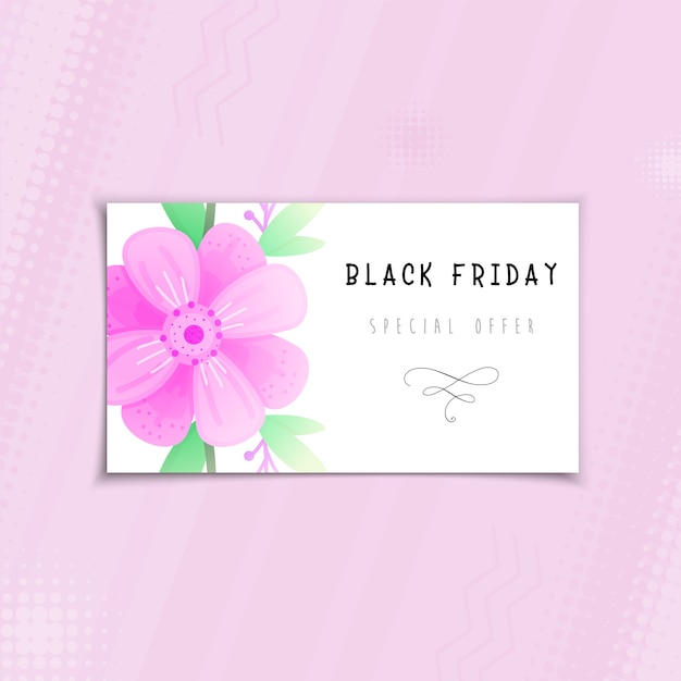 Black friday, sale flower banner