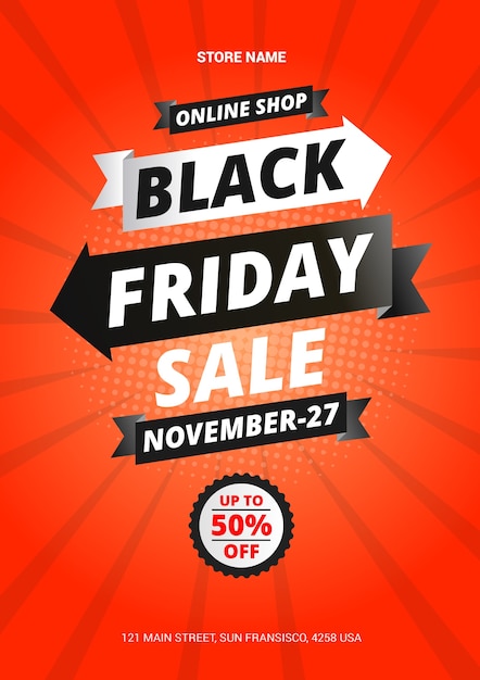 Black friday sale flyer design