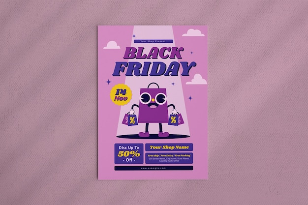 Black friday sale flyer template