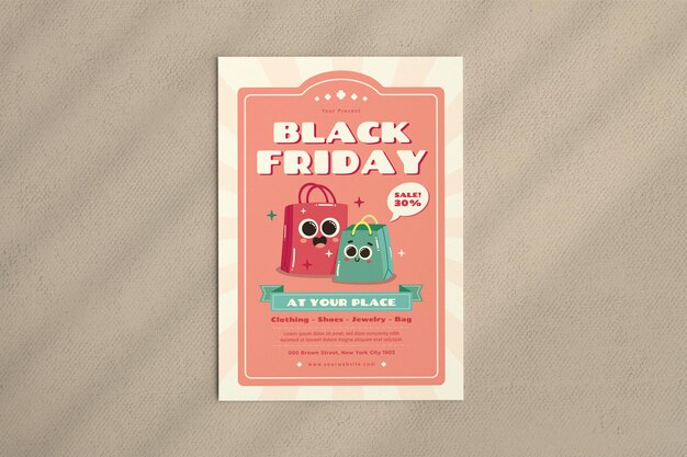 Vector black friday sale flyer template