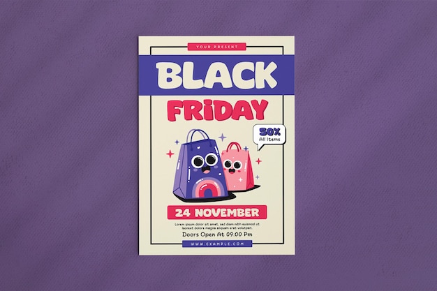 Vector black friday sale flyer template