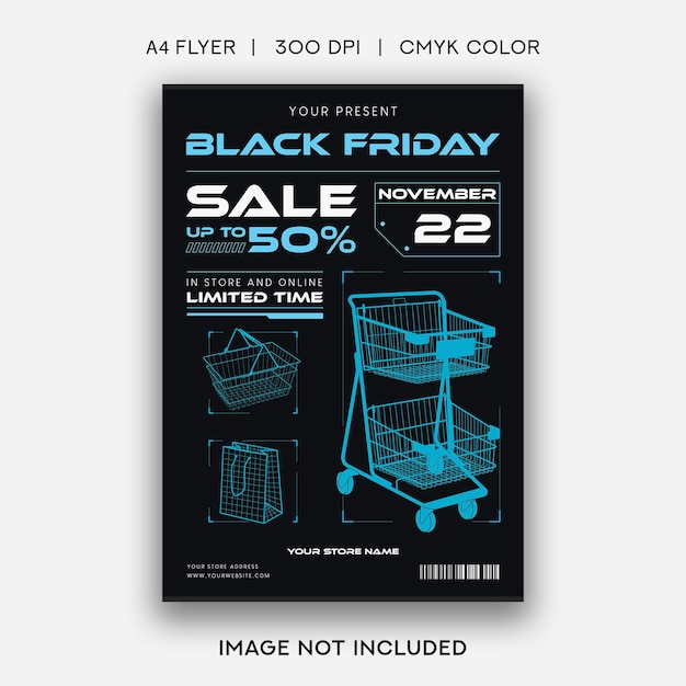 Black friday sale flyer template