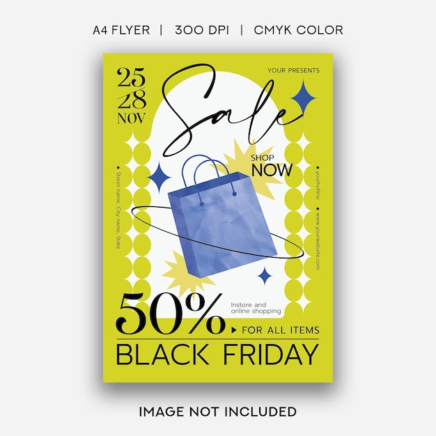 Vector black friday sale flyer template