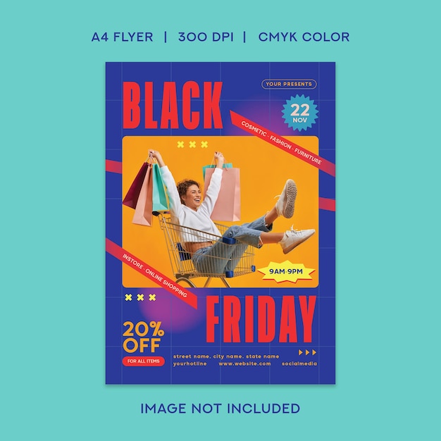 Vector black friday sale flyer