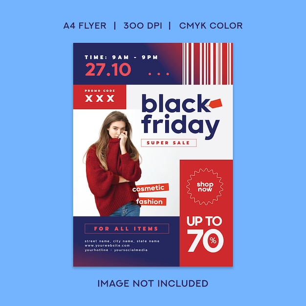 Vector black friday sale flyer