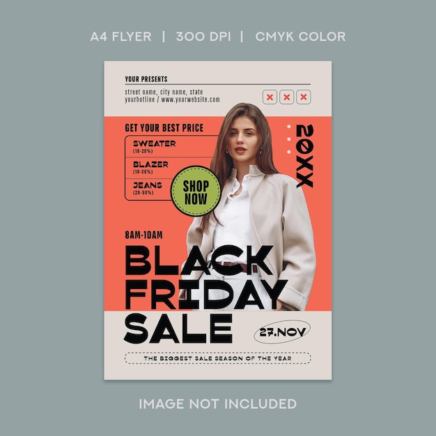 Vector black friday sale flyer