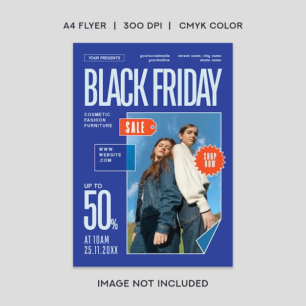 Vector black friday sale flyer