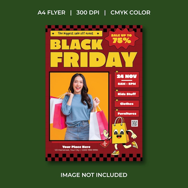 Vector black friday sale flyer