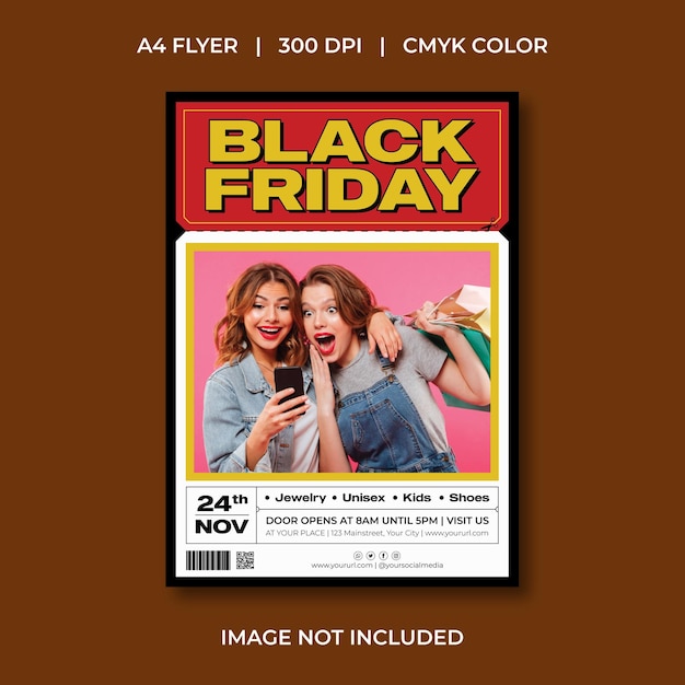 Vector black friday sale flyer