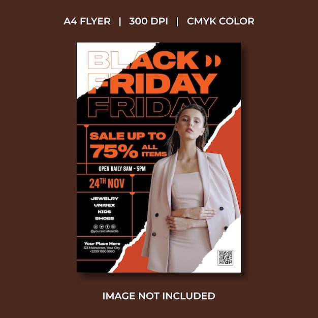 Vector black friday sale flyer