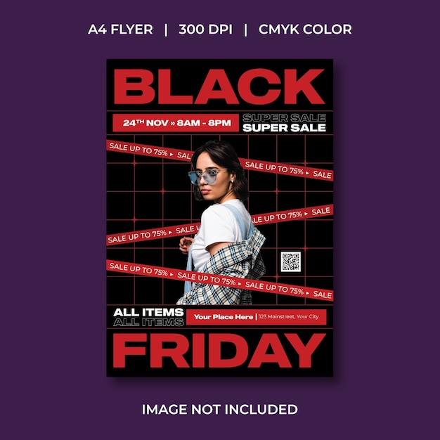 Vector black friday sale flyer