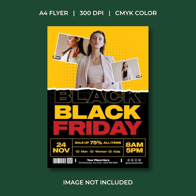 Vector black friday sale flyer