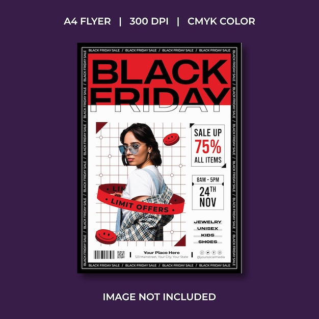Vector black friday sale flyer