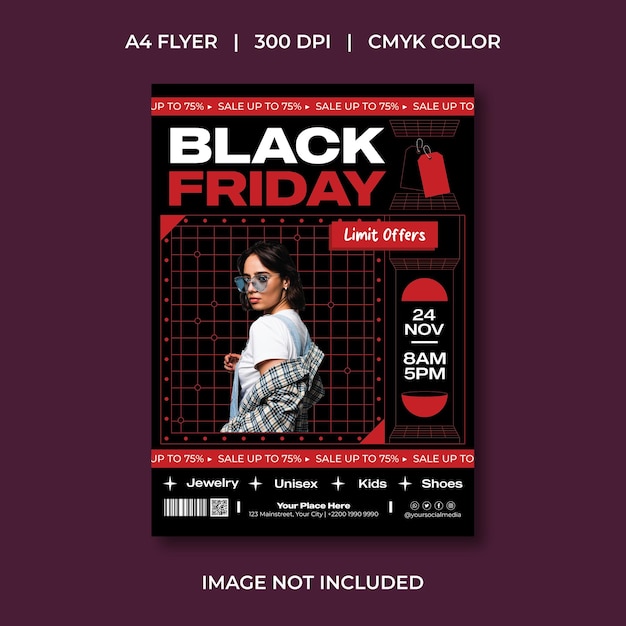 Vector black friday sale flyer