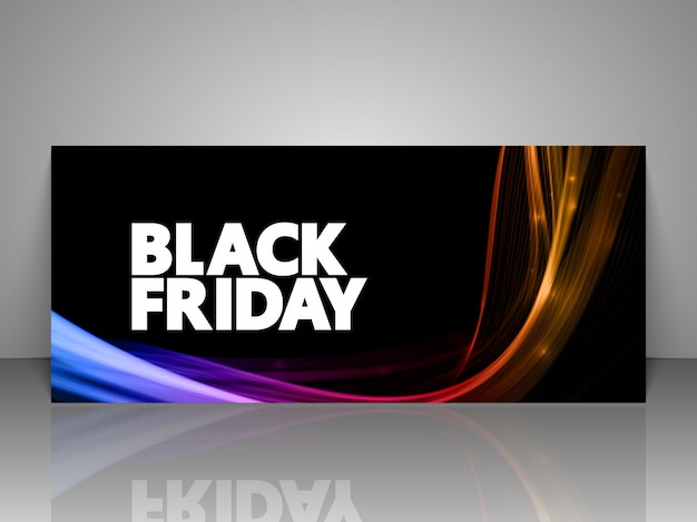 Vector black friday sale gift voucher.