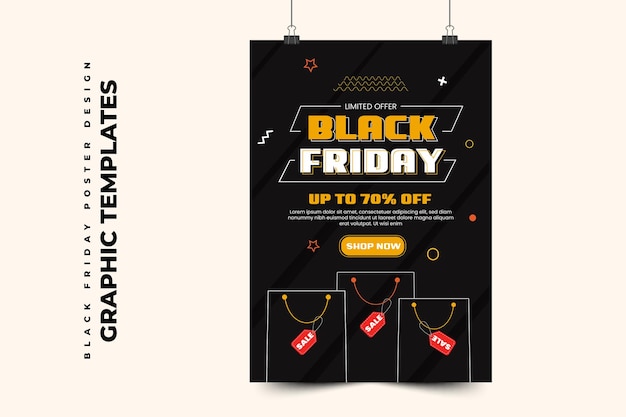 Black Friday sale graphic design template