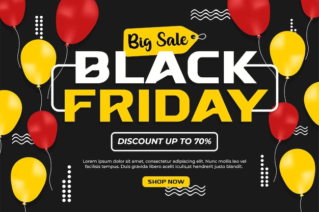 Modello di progettazione grafica di vendita del black friday