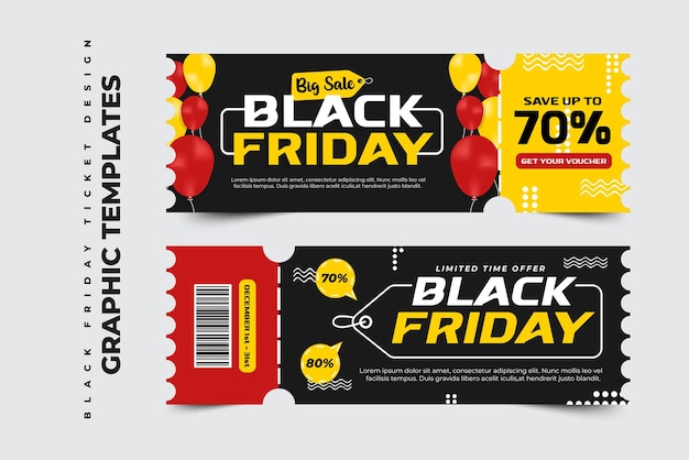 Vector black friday sale graphic design template