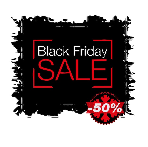 Black friday sale grunge style vector illustration