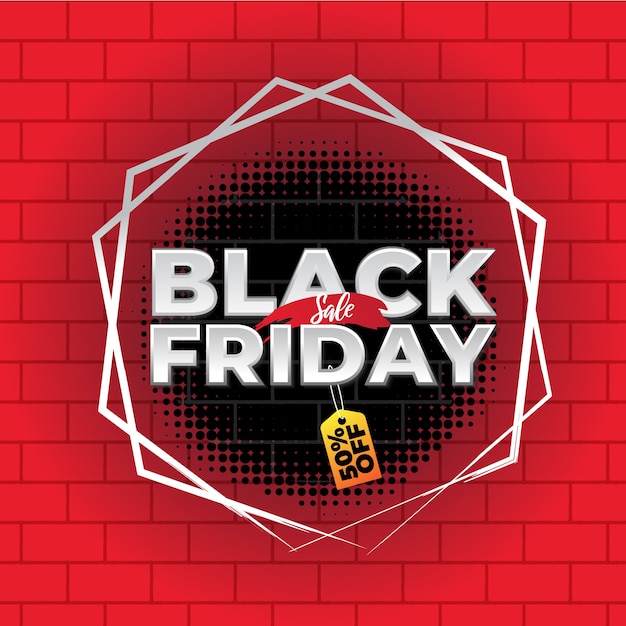 Black Friday sale hole brick banner