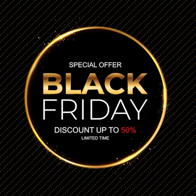 Modello di progettazione dell'insegna dell'iscrizione di vendita di black friday