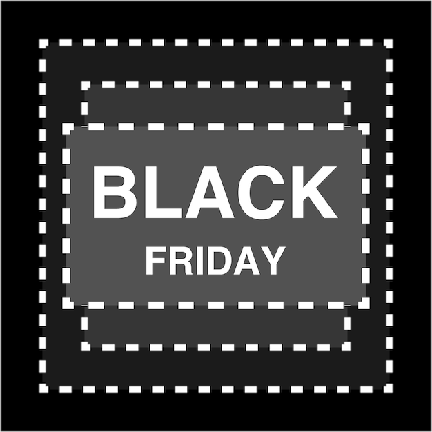 Black Friday sale inscription design template Black Friday banner Vector illustration