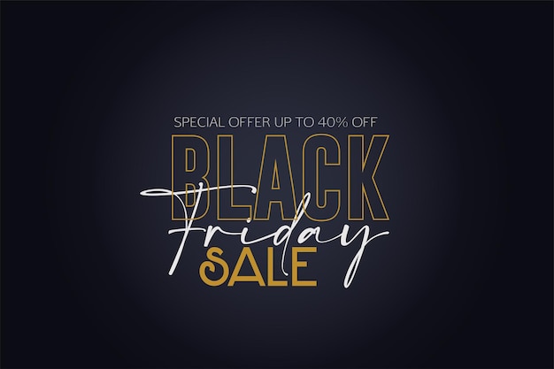 Black friday sale inscription design template. black friday text with 50-80 discount