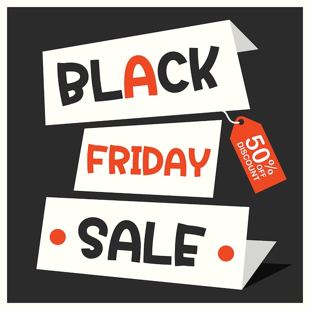 Black Friday Sale Inscription Design Template