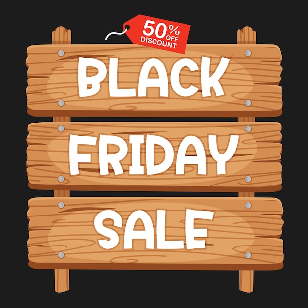 Vector black friday sale inscription design template