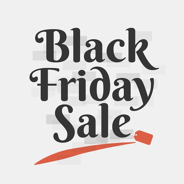 Vector black friday sale inscription design template.