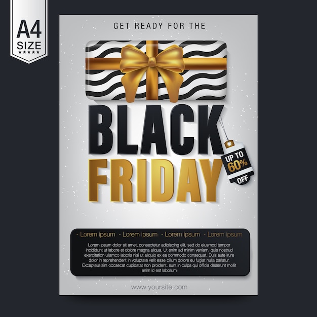 Vector black friday sale inscription design template